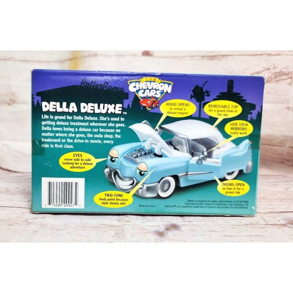 Chevron Cars Della Deluxe Collectible Toy - Moveable Eyes, Two-Tone Paint Gift - Picture 12 of 14